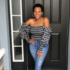 Long Sleeve Black and White Shirt